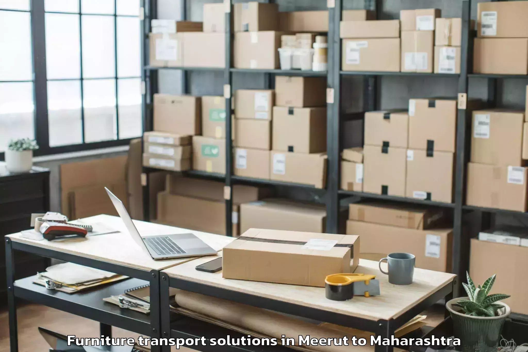 Expert Meerut to Babulgaon Furniture Transport Solutions